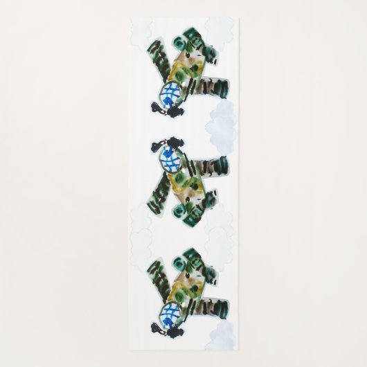 Tapis De Yoga Army Jet "Art by Kids" (Dos)