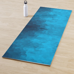 Tapis De Yoga Arrière - plan bleu cristallisé Abstrait