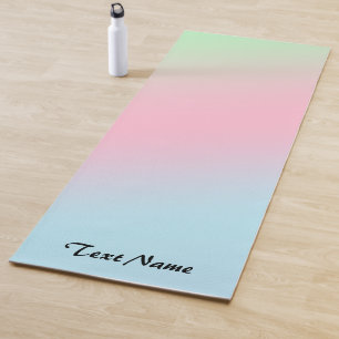 Tapis De Yoga Arrière - plan d'aquarelle moderne Rainbow Gradien