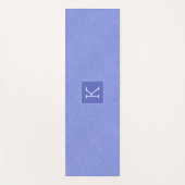 Tapis De Yoga Arrière - plan de texture de lin bleu clair (Devant)