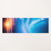 Tapis de yoga arrière - plan du lever du soleil (Devant (Horizontal))