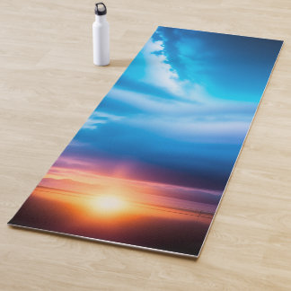 Tapis de yoga arrière - plan du lever du soleil