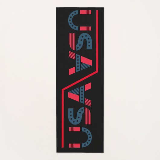 Tapis De Yoga Arrière - plan noir écologique (Devant)