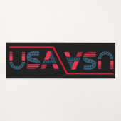 Tapis De Yoga Arrière - plan noir écologique (Devant (Horizontal))