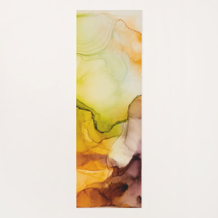 Tapis De Yoga Arrière - plan peint par aquarelle colorée d'enc