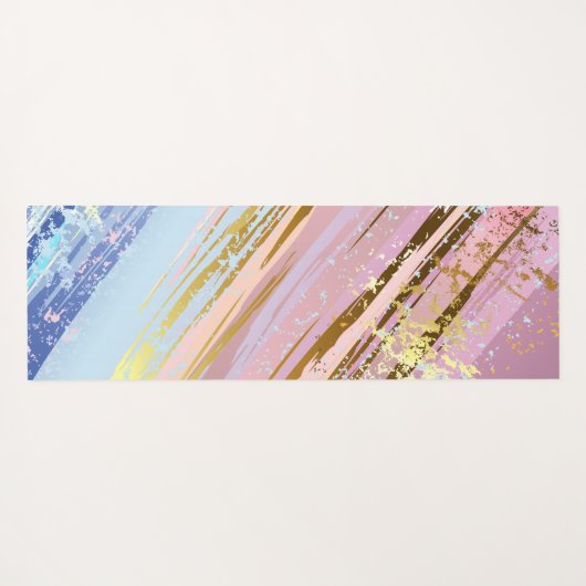 Tapis De Yoga Arrière - plan rose texturé (Dos (Horizontal))