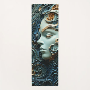 Tapis De Yoga Art 3D de la femme Lune