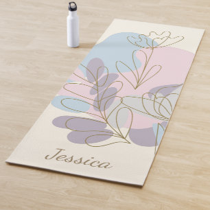 Tapis De Yoga Art Abstrait minimaliste Pastel Personnalisé