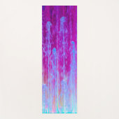 Tapis De Yoga Art Abstrait numérique violet et bleu (Devant)