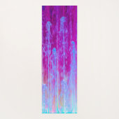Tapis De Yoga Art Abstrait numérique violet et bleu (Dos)