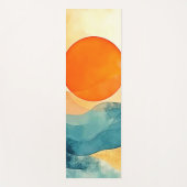 Tapis De Yoga Art Abstrait Sunset Waves (Devant)