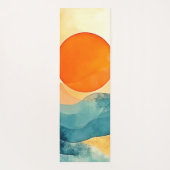 Tapis De Yoga Art Abstrait Sunset Waves (Dos)