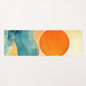 Tapis De Yoga Art Abstrait Sunset Waves (Devant (Horizontal))