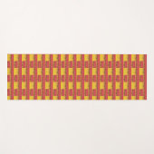 Tapis De Yoga Art africain, coucher de soleil tropical (Devant (Horizontal))