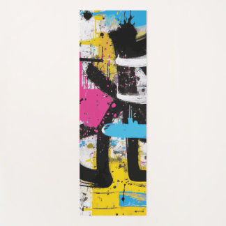 Tapis De Yoga Art de graffiti urbain abstrait Splash