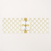 Tapis De Yoga Art Déco Ocean Wave Patten Gold Parties scintillan (Devant (Horizontal))