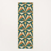 Tapis De Yoga Art déco (vert, rouillé et or) (Devant)