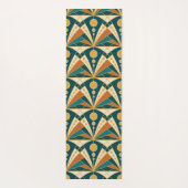 Tapis De Yoga Art déco (vert, rouillé et or) (Dos)