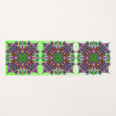 Tapis De Yoga Art dessiné à la main libellule Mandala Purple Lim (Devant (Horizontal))