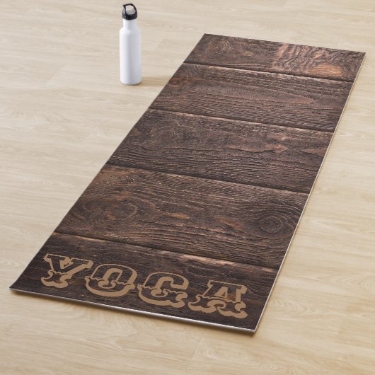 Tapis De Yoga Art du bois (En situation)