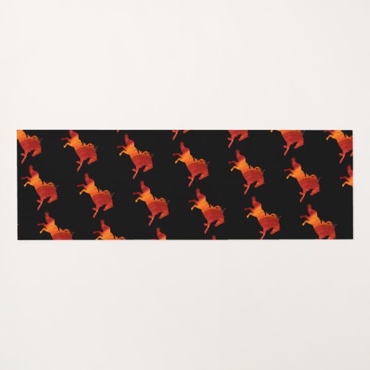 Tapis De Yoga Art du Cheval de Feu (Dos (Horizontal))