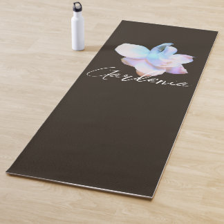 Tapis De Yoga Art floral de gardenia pastel