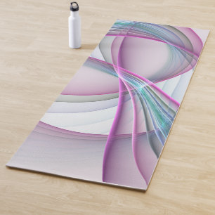 Tapis De Yoga Art fractal abstrait coloré en mouvement, moderne