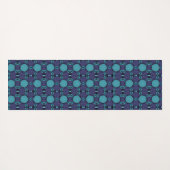 Tapis De Yoga Art géométrique turquoise violet abstrait (Dos (Horizontal))