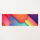 Tapis De Yoga Art moderne, Dplis de couleurs (Devant (Horizontal))