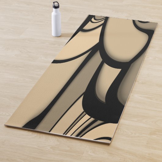 Tapis De Yoga Art Moderne Fondre des teintes Brown (En situation)