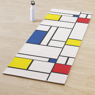 Tapis De Yoga Art Moderne Géométrique Minimaliste De Stijl Mondr