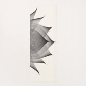 Tapis De Yoga Art moderne noir Lotus Flower Art Élégant Cool uni (Dos)