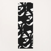 Tapis De Yoga Art moderne unique noir et blanc (Devant)