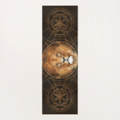 Tapis De Yoga Art numérique sacré de la géométrie de lion (Dos)