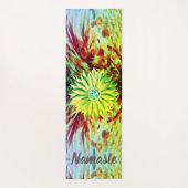 Tapis De Yoga Artsy Paint Strokes Gem Flower (Dos)