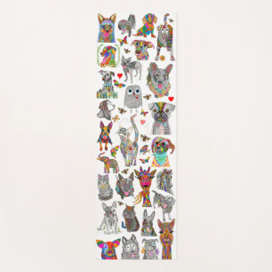 Tapis De Yoga Assortiment animal amusant et coloré Yoga Mat
