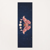 Tapis De Yoga Atlas Moth Night Sky Cosmos Moon Phase | Boho Art (Devant)