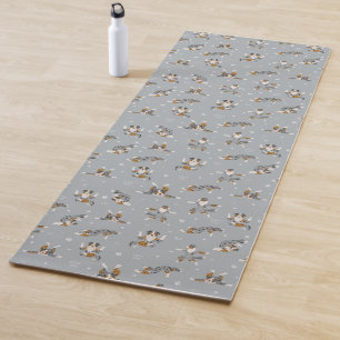 Tapis De Yoga Aussie. Australian Shepherd chien yoga pose