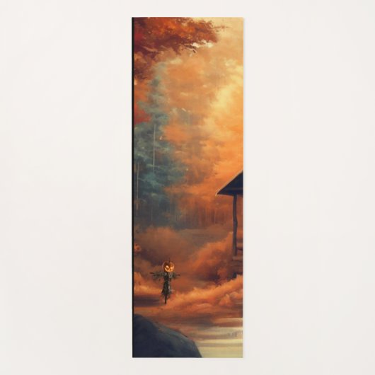 Tapis De Yoga Automne/Automne/Halloween/Peinture rustique (Devant)