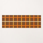 Tapis De Yoga Automne Plaid Motif en Orange Vert et Brown (Devant (Horizontal))