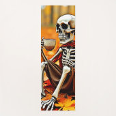 Tapis De Yoga Automne Skeleton Café Break Design (Devant)