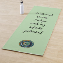 Tapis de yoga avec art original portal/mantra