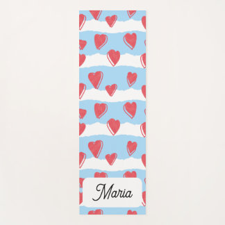 Tapis de yoga avec design motif du coeur