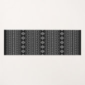 Tapis De Yoga Aztec Blanc Gris Noir Motifs Mixtes Sml Motif (Devant (Horizontal))
