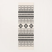 Tapis De Yoga Aztec Brown sur Crème Motifs Mixtes Motif (Dos)
