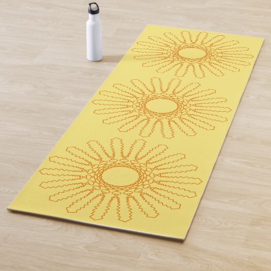 Tapis De Yoga Aztec Sun Mandala Yoga Mat (En situation)