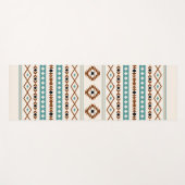 Tapis De Yoga Aztec Turquoise en terre cuite noir Crm Motifs mix (Devant (Horizontal))