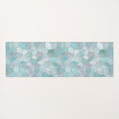 Tapis De Yoga Azur Verdigris Mosaic (Dos (Horizontal))