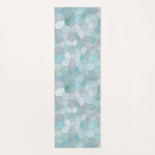 Tapis De Yoga Azur Verdigris Mosaic