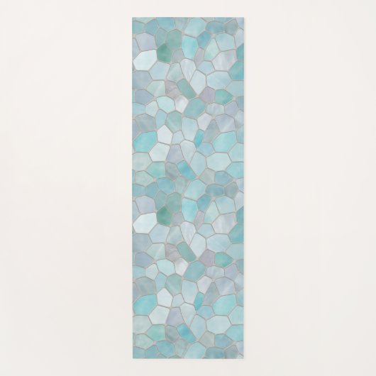 Tapis De Yoga Azur Verdigris Mosaic (Devant)
